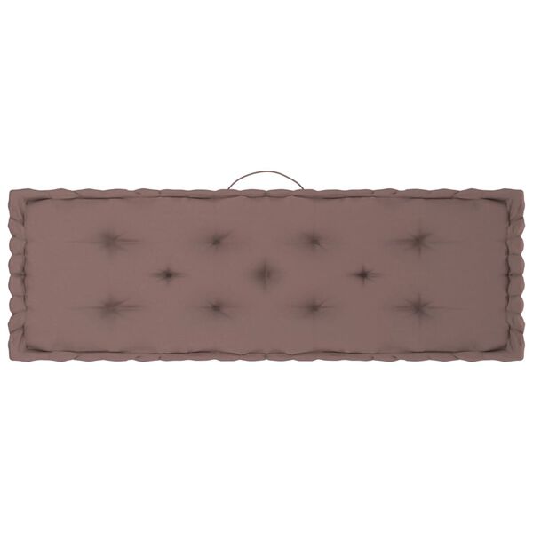vidaXL Coussins de plancher de palette lot de 3 Taupe Coton