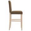 vidaXL Chaises de bar lot de 2 bois massif d'h&eacute;v&eacute;a et tissu