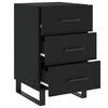 vidaXL Table de chevet noir 40x40x66 cm bois d'ing&eacute;nierie