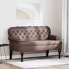 vidaXL Banc Chesterfield Marron 119,5 x 64,5 x 75 cm Cuir synth&eacute;tique