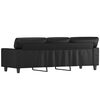 vidaXL Canap&eacute; &agrave; 3 places Noir 180 cm Similicuir