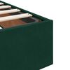 vidaXL Cadre de lit ottoman avec matelas vert fonc&eacute; 140x200 cm velours