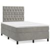 vidaXL Sommier &agrave; lattes de lit et matelas Gris clair 120x200cm Velours