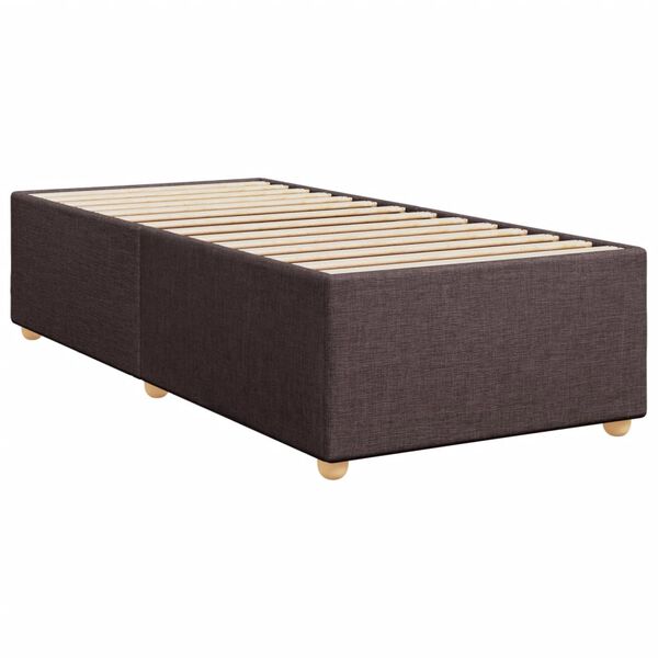 vidaXL Cadre de lit sans matelas marron fonc&eacute; 80x200 cm tissu