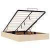 vidaXL Lit ottoman avec matelas cr&egrave;me 140x190 cm tissu