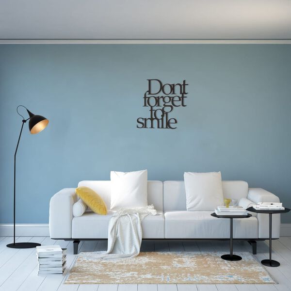 Homemania D&eacute;coration murale Mots 70x67 cm Acier Noir