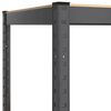 vidaXL &Eacute;tag&egrave;res &agrave; 5 niveaux 4pcs Anthracite Acier et bois d'ing&eacute;nierie