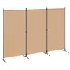 vidaXL Paravent &agrave; 3 panneaux Beige 260 x 180 cm Tissu