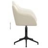 vidaXL Chaises pivotantes &agrave; manger lot de 4 cr&egrave;me velours