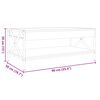 vidaXL Table basse avec LED infini sonoma gris 90x50x38 cm