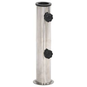 vidaXL Base de parasol pour m&acirc;t &Oslash;38/48 mm argent&eacute; inox