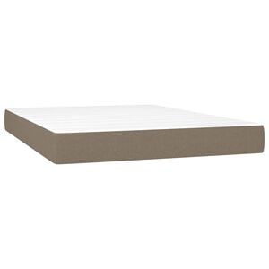 vidaXL Matelas &agrave; ressorts ensach&eacute;s mi-ferme Taupe 140x190x20 cm