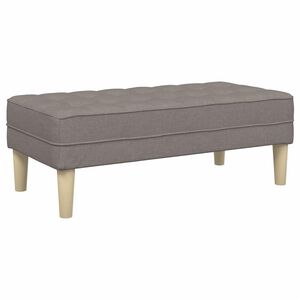 vidaXL banc avec coussin Taupe 113 x 57 x 39 cm tissu