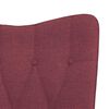 vidaXL Chaise de relaxation avec tabouret Rouge bordeaux Tissu