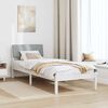vidaXL Cadre de lit Blanc et gris clair 80 x 200 cm Bois massif en pin
