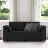 vidaXL Canap&eacute; 140cm Noir tissu