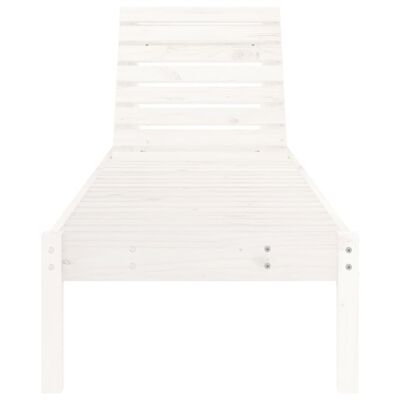 vidaXL Chaises longues lot de 2 blanc 199,5x60x74cm bois massif de pin