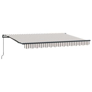 vidaXL Auvent R&eacute;tractable Gris clair et blanc 2,5 x 2 m tissu