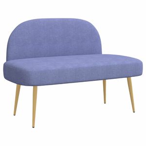 vidaXL Banc rembourr&eacute; avec dossier Bleu jean 110 x 60 x 76 cm