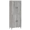 vidaXL Buffet haut Sonoma gris 69,5x34x180 cm Bois d'ing&eacute;nierie