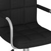 vidaXL Chaise pivotante de bureau Noir Tissu