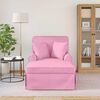 vidaXL Chaise lounge avec jupe Rose 91 x 157 x 91 cm tissu