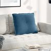 vidaXL Coussin de Dos Bleu 60 x 50 cm Tissu en velours c&ocirc;tel&eacute;