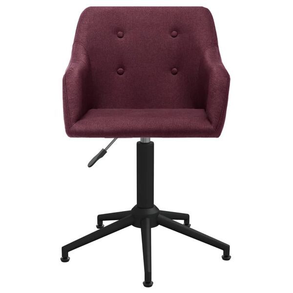 vidaXL Chaise pivotante de salle &agrave; manger Violet Tissu