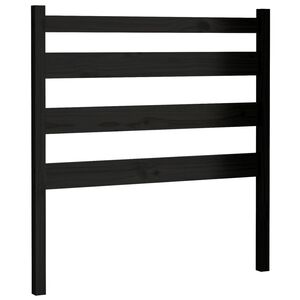 vidaXL T&ecirc;te de lit Noir 106x4x100 cm Bois massif de pin