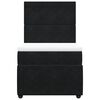 vidaXL Sommier &agrave; lattes de lit avec matelas Noir 90x190 cm Velours