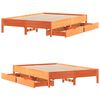 vidaXL Cadre de lit sans matelas cire marron 140x190cm bois pin massif
