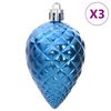 vidaXL Boules de No&euml;l 98 pcs bleu &Oslash;3/4/6 cm