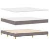 vidaXL Lit &agrave; ressorts avec matelas Taupe 200 x 200 cm tissu