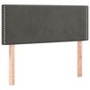 vidaXL T&ecirc;te de lit &agrave; LED Gris fonc&eacute; 80x5x78/88 cm Velours