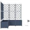 vidaXL Cache-pot de jardin 3 pcs Gris 120 x 120 x 142 cm Acier