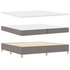 vidaXL Lit &agrave; ressorts avec matelas Taupe 200 x 200 cm tissu
