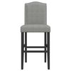vidaXL Chaises de bar lot de 2 bois massif d'h&eacute;v&eacute;a et tissu