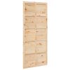 vidaXL Porte de grange Naturel 100 x 2,5 x 208 cm Bois de pin massif