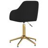 vidaXL Chaises pivotantes &agrave; manger lot de 6 noir velours
