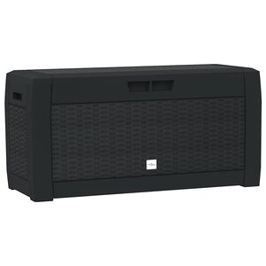 vidaXL Bo&icirc;te de stockage jardin Anthracite 119x48x60 cm Polypropyl&egrave;ne