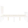 vidaXL Lit pour personne &acirc;g&eacute;e sans matelas blanc 120x200cm bois massif