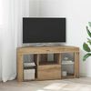 vidaXL Meuble TV LED d'Angle Ch&ecirc;ne artisanal 100 x 40 x 50 cm