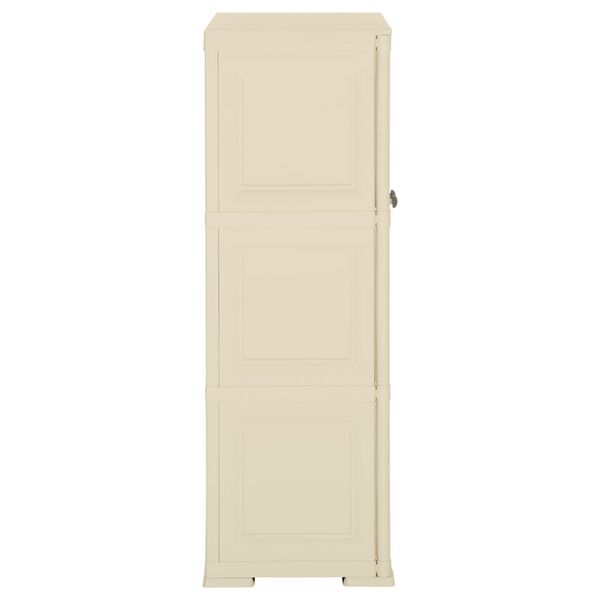 vidaXL Armoire plastique 79x43x125 cm design de bois blanc angora
