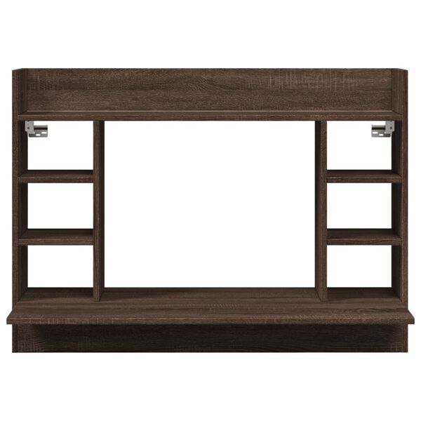 vidaXL Bureau mural chêne marron 105x48x75 cm bois d'ingénierie