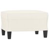 vidaXL Ensemble de canap&eacute;s 3 pcs avec coussins Cr&egrave;me Similicuir