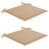 vidaXL Chaises de jardin avec coussins lot de 2 Bois d'acacia massif