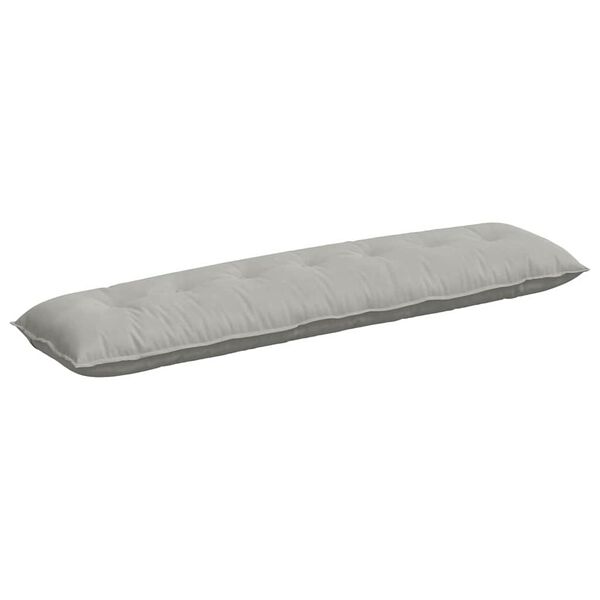 vidaXL Coussin de Dos Gris clair 200 x 50 cm Tissu en microfibre