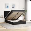 VidaXL Cadre de lit ottoman avec matelas noir 140x200 cm velours
