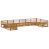 vidaXL Ensembles de canap&eacute;s 10 pc Bois d'Acacia Massif