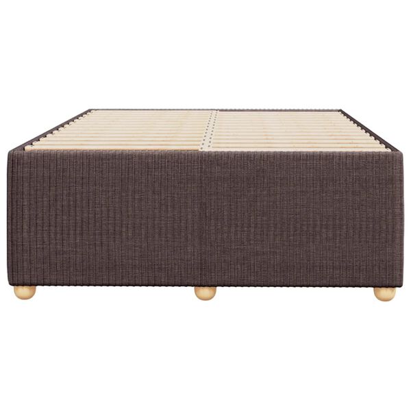 vidaXL Cadre de lit sans matelas marron fonc&eacute; 120x190 cm tissu